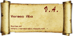 Vermes Aba névjegykártya